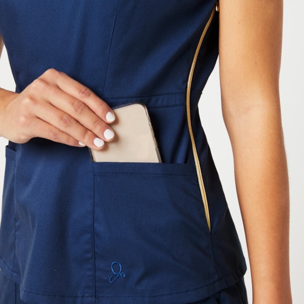 Jaanuu peplum top navy gently used